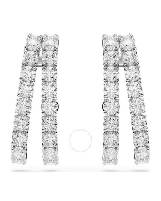 Swarovski Metallic Matrix Round-Cut Cuff Earrings