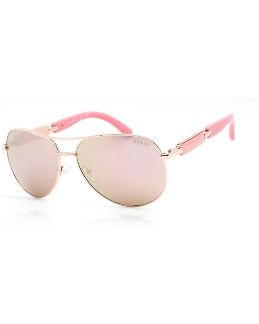 Guess Factory Brown Pink Mirror Pilot Sunglasses Gu7295 28g 60 in Black |  Lyst UK