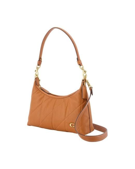 COACH Brown Quilted Leather Shoulder Bag