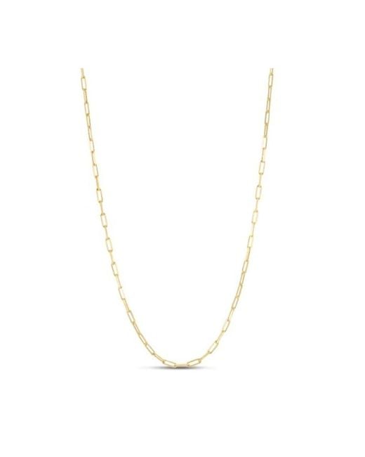 Tresorra Metallic Sterling Plated Paperclip Necklace