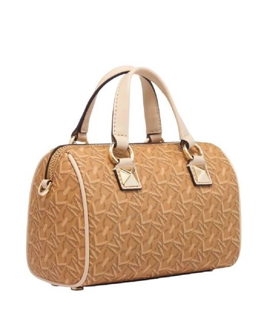 Michael Kors Natural Grayson Signature Logo Duffle Bag