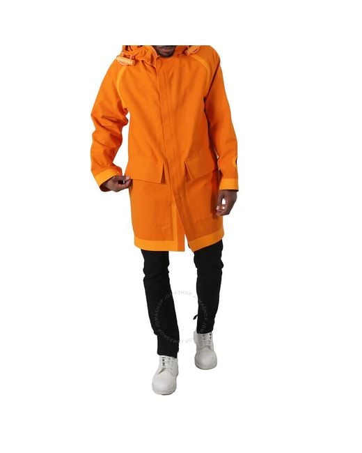 Burberry Orange Deep Cut-Out Detail Cotton Canvas Parka, Brand Size 54 (Us for men