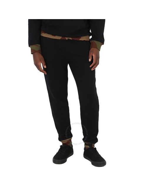 Moschino Black Underwear Camouflage Trim Track Pants for men