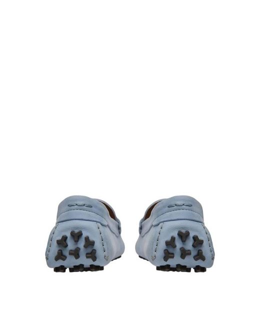 Bally Blue Lamby Calf Nubuk Driving Shoes, Brand Size 40 Us