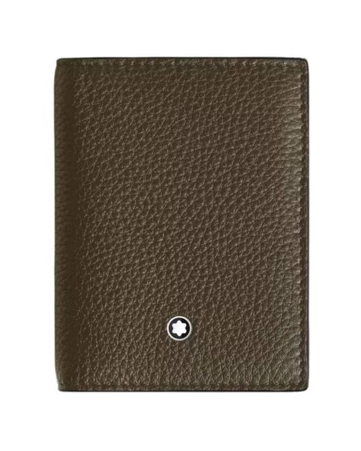 Montblanc Green Grain Leather 4Cc Card Holder for men