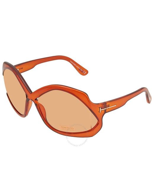 Tom Ford Brown Oversized Sunglasses Ft0903 48e 68