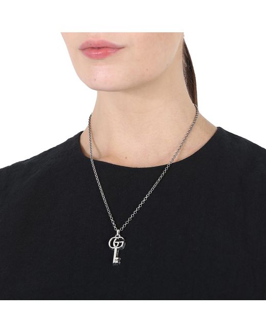 Gucci Metallic Double G Key Necklace