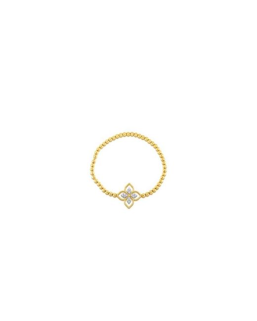 Roberto Coin Metallic 18K .16Ctw Flower Bracelet
