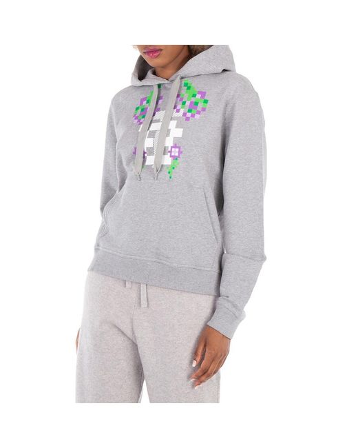 Burberry Gray X Minecraft Poulter Monogram Motif Print Cotton Hoodie