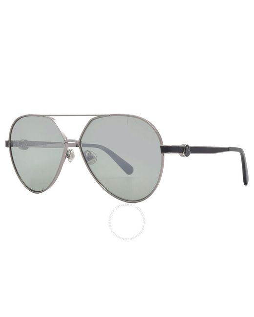 Moncler Metallic Vizta Green Pilot Sunglasses Ml0263 14q 59