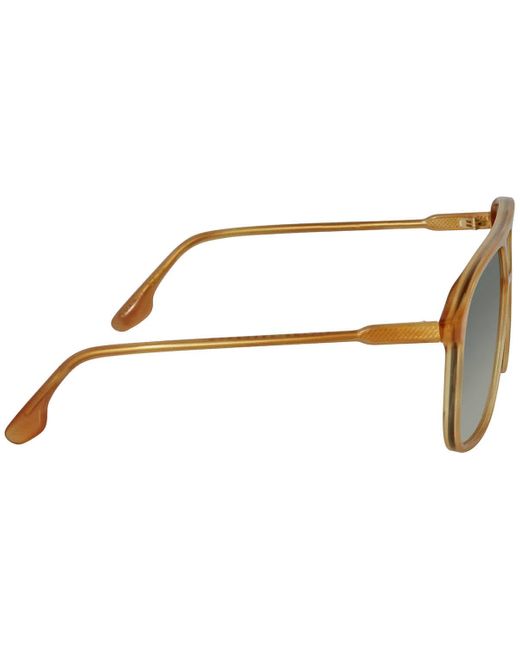 Victoria Beckham Metallic Grey Square Sunglasses Vb156s 772 60