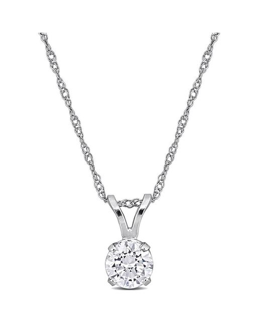 Created Forever Metallic 1/2Ct Tw Lab-Grown Diamond Solitaire Pendant With Chain