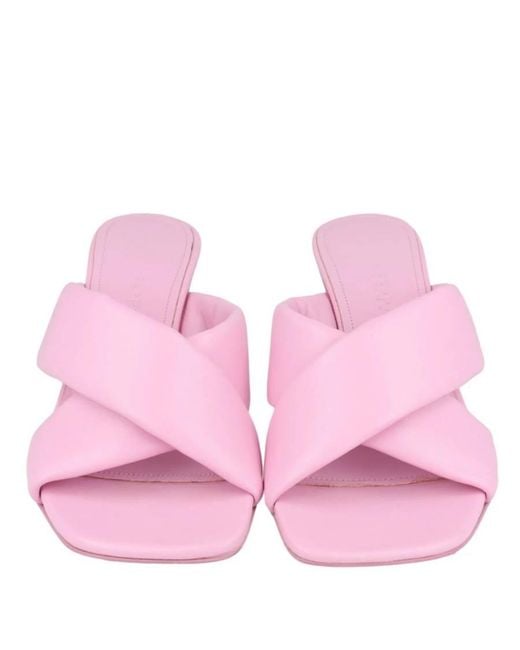 Ferragamo Pink Aldura 55 Crossover-Strap Sandals for men