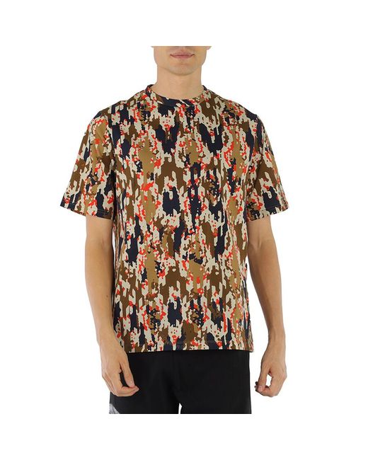 Roberto Cavalli Black Geometric Python Print Cotton T-shirt for men