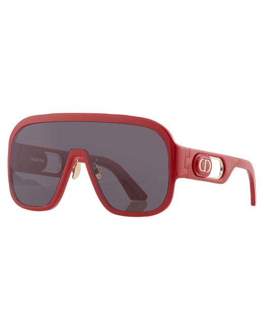 Dior Red Dark Grey Shield Sunglasses Bobbysport Cd40054u 68a 00