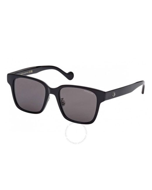 Moncler Black Smoke Rectangular Sunglasses Ml0235-k 01a 53