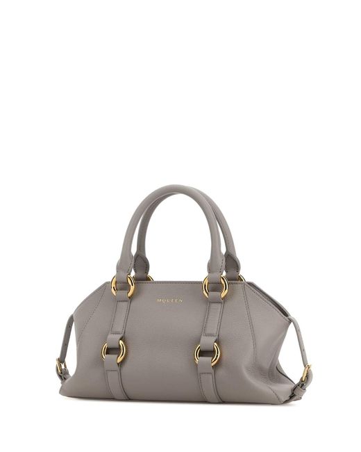 McQueen Multicolor Grey Leather Small Farringdon Handbag for men