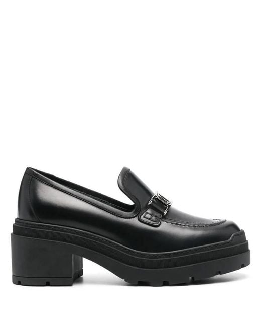 Ferragamo Black Ridley 40 Leather Loafers
