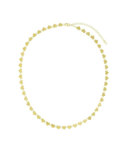 Tresorra Metallic 14K Heart Mirrored Chain Necklace