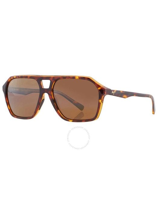 Maui Jim Brown Wedges Hcl Bronze Navigator Sunglasses H880-10 57 for men