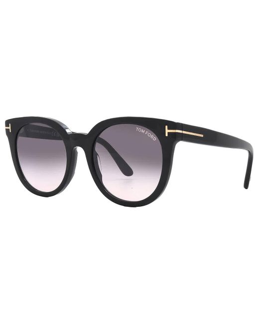 Tom Ford Multicolor Smoke Gradient Oval Sunglasses Ft1109 01b 53
