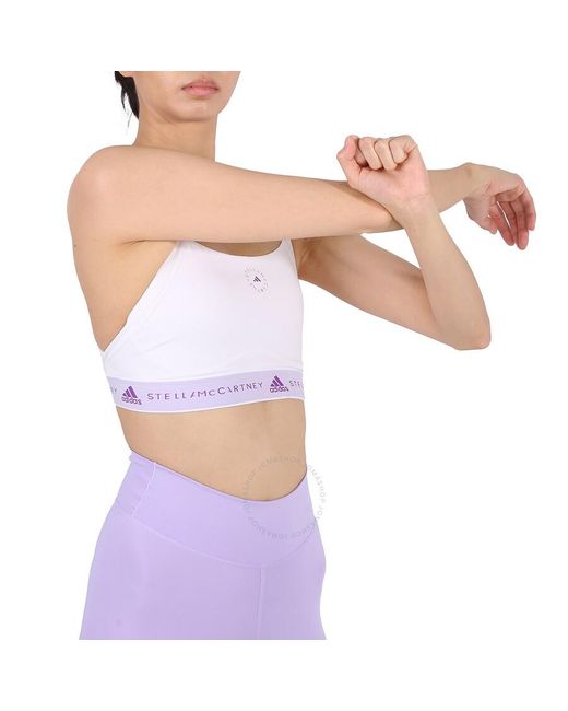 Adidas By Stella McCartney White/active Purple Truepurpose Medium Support Bra