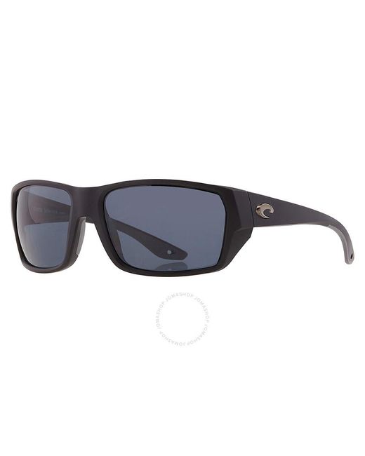 Costa Del Mar Blue Tailfin Grey Polarized Polycarbonate Rectangular Sunglasses 6s9113 911306 60 for men
