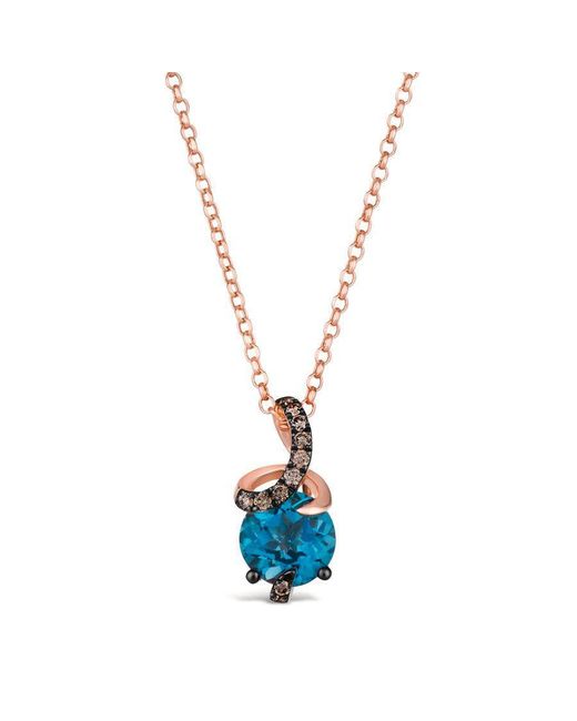 Le Vian Metallic Ladies Deep Sea Topaz Necklaces Set