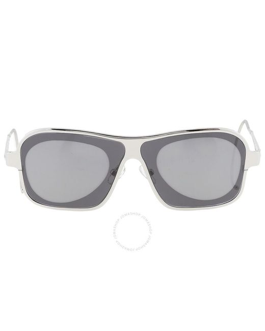 Raf Simons Gray X Linda Farrow Grey Rectangular Sunglasses Raf19c2 50