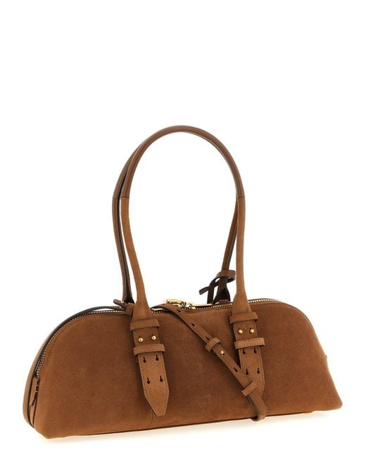 Pinko Brown Cowhide Shoulder Bag