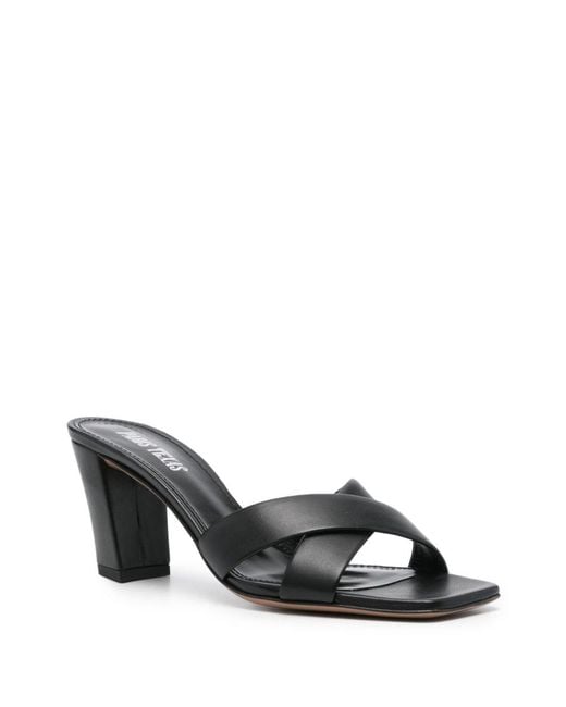 Paris Texas Black Dafne 70 Leather Mules