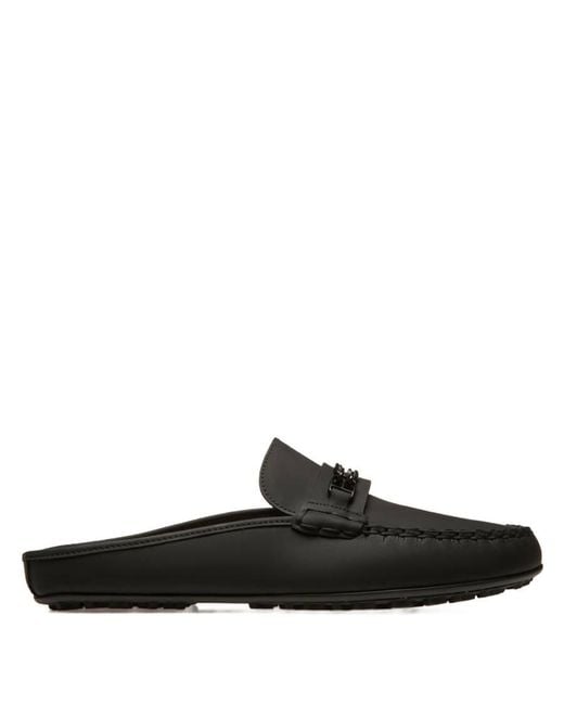 Bally Black Vincel Leather Driving Shoes, Brand Size 11 Us for men