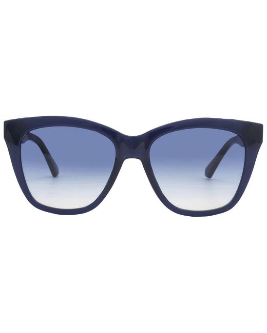 Calvin Klein Blue Rectangular Mens Sunglasses Ck19568s 410 58 | ModeSens