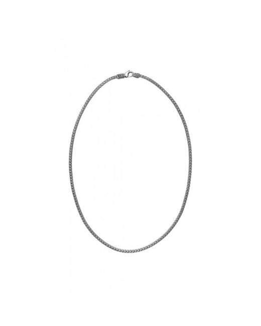 John Hardy Metallic Classic Chain Mini Oval Sterling Necklace