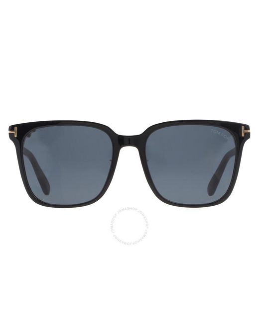 Tom Ford Blue Square Sunglasses Ft0891-k 01a 55 for men