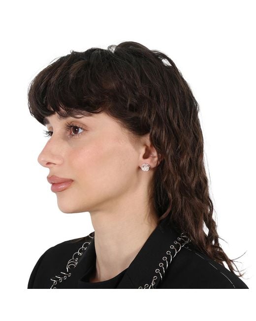 Gucci Metallic Sterling Gg Marmont Logo Earrings