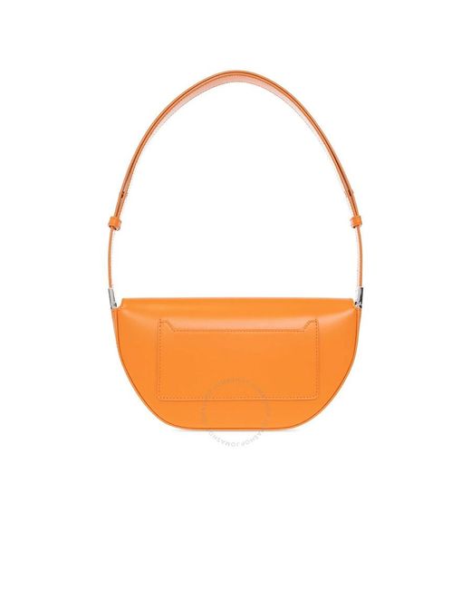 Burberry Orange Small Olympia Leather Shoulder Bag