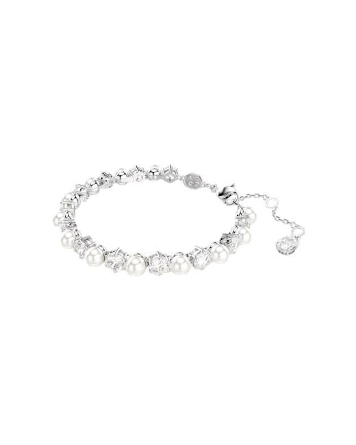 Swarovski Metallic Matrix Tennis Bracelet, Size Medium