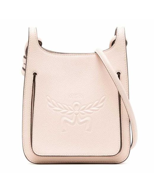 MCM Pink Mini Himmel Hobo Crossbody Bag