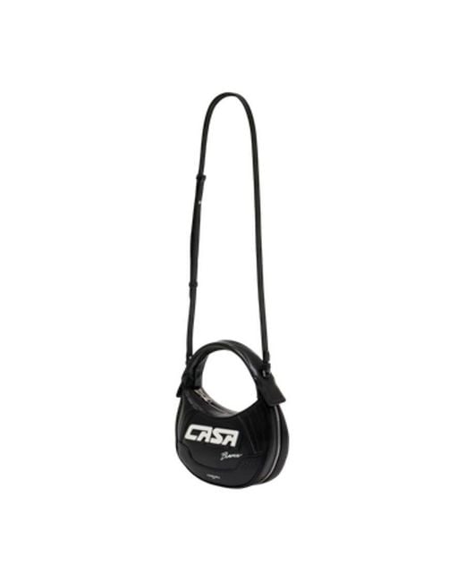 Casablanca Black Leather Biker Purse Shoulder Bag