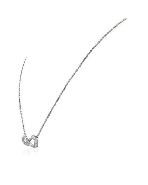 Swarovski Metallic Rhodium Plated Hyperbola Infinity Necklace