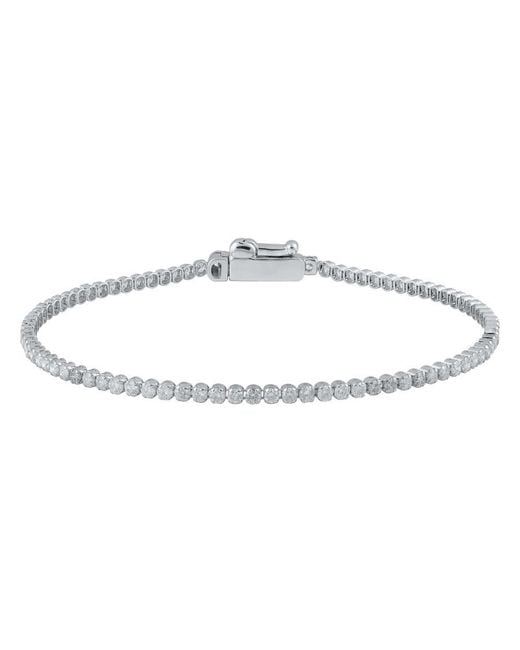 Brilliant Diamond Metallic 2.00 Carat, Prong Set 10K Round-Cut Lab Grown Diamond Tennis Bracelet (J, Vs-Si)