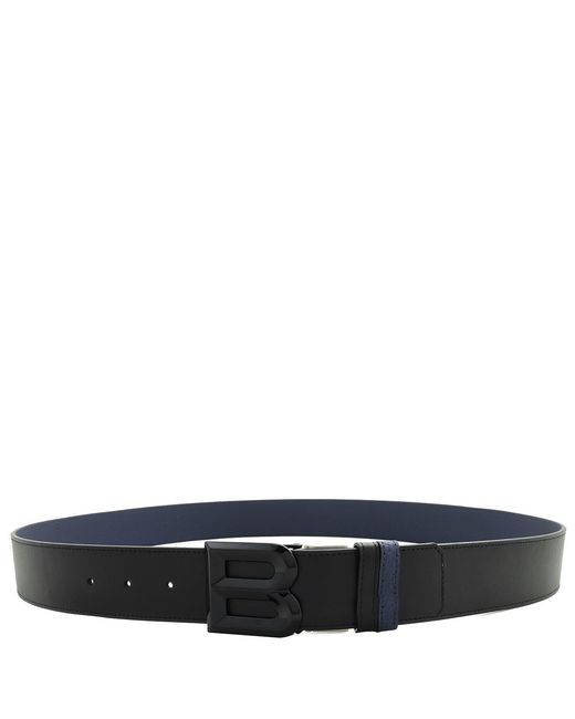 Bally Black B-Logo Buckle Reversible Leather Belt, Cm for men
