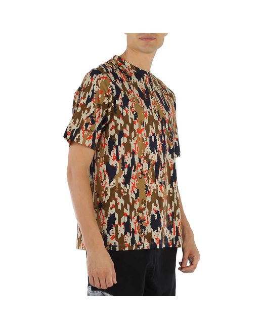 Roberto Cavalli Black Geometric Python Print Cotton T-shirt for men