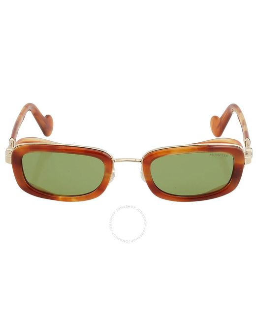 Moncler Brown Rectangular Sunglasses Ml0127 53n 52 for men