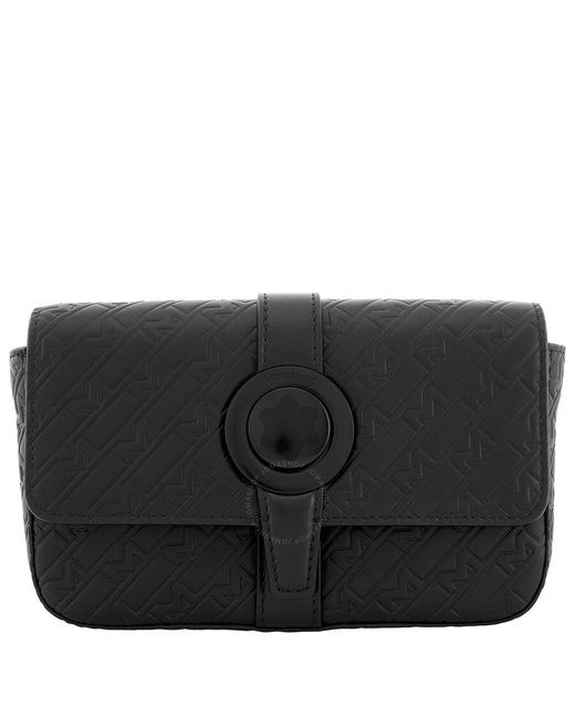 Montblanc Leather M Print Ultrablack Crossover Clutch for men