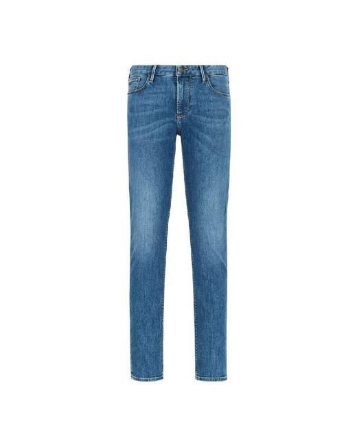 Emporio Armani Men's Blue J06 Slim-Fit Cotton Denim Jeans, Waist