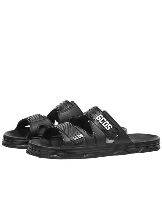 Gcds Black Logo Rubber Slides, Brand Size 40 Us for men