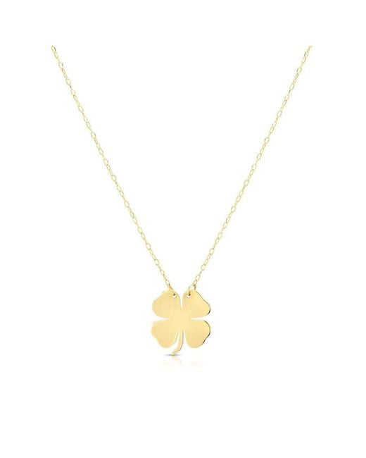 Tresorra Metallic 14K Clover Pendant Necklace