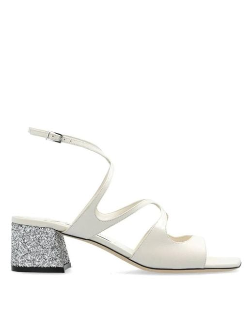 Jimmy Choo White Azilia 45 Sandals, Brand Size 36 Us Size 6